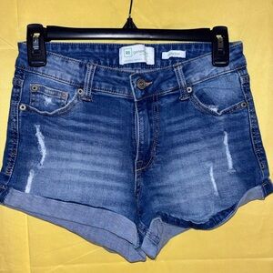 RE Denim Blue Women's Distressed Shorts